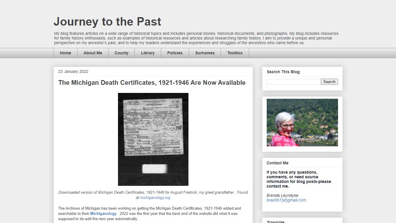 The Michigan Death Certificates, 1921-1946 Are Now Available